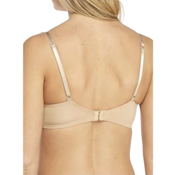 Calvin Klein Womens Seductive Comfort Unlined Lace Bra Size 34C Bare Beige Nude - Picture 2 of 7
